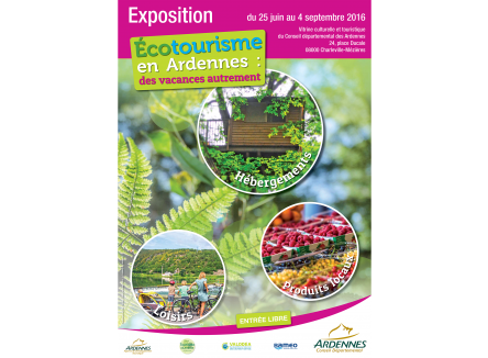 le Club Tourisme Durable des Ardennes organise du 25 juin au 4 septembre une exposition à la Vitrine des Ardennes, Place Ducale à Charleville-Mézières, dans les Ardennes au Nord-Est de la France