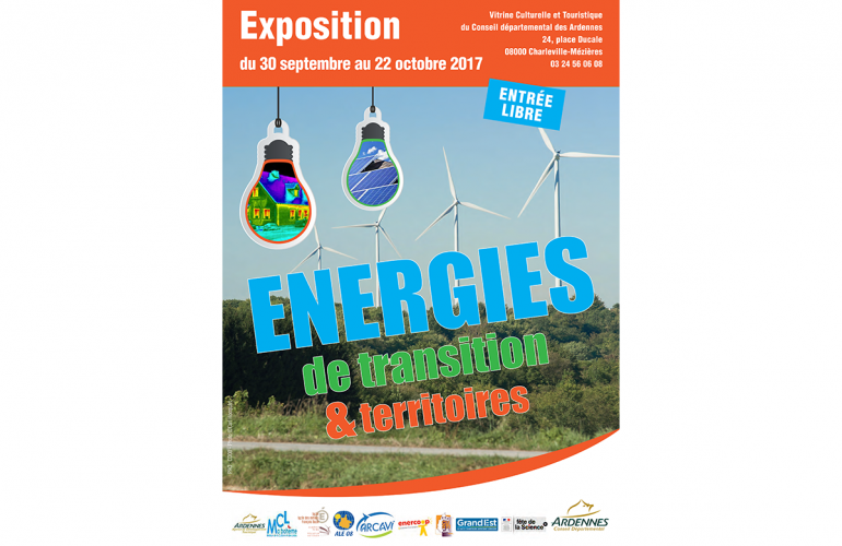 Jusqu’au 22 octobre 2017, l’exposition « Energies de transition & territoires » présente les projets locaux de développement durable à la Vitrine des Ardennes à Charleville-Mézières